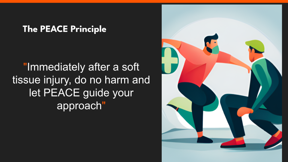 Immediately after a sports injury do no harm and let PEACE guide your approach