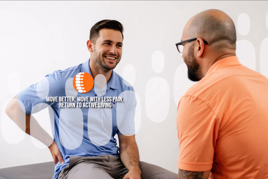 Chiropractic patient with back pain. Brushing your teeth without back pain