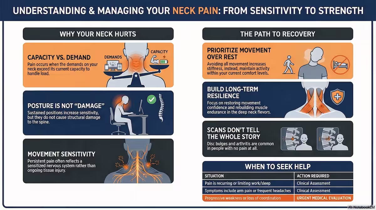 Understanding and Managing Your Neck Pain infographic